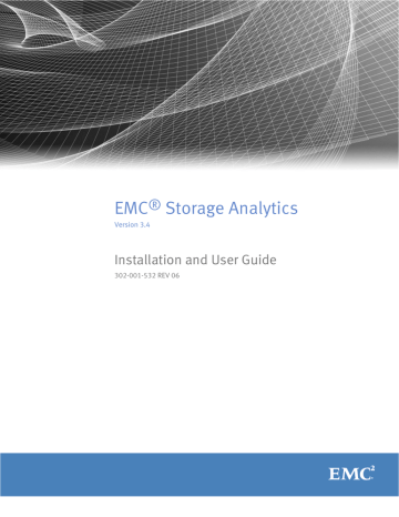 EMC Storage Analytics 3.4 Installation and User Guide | Manualzz