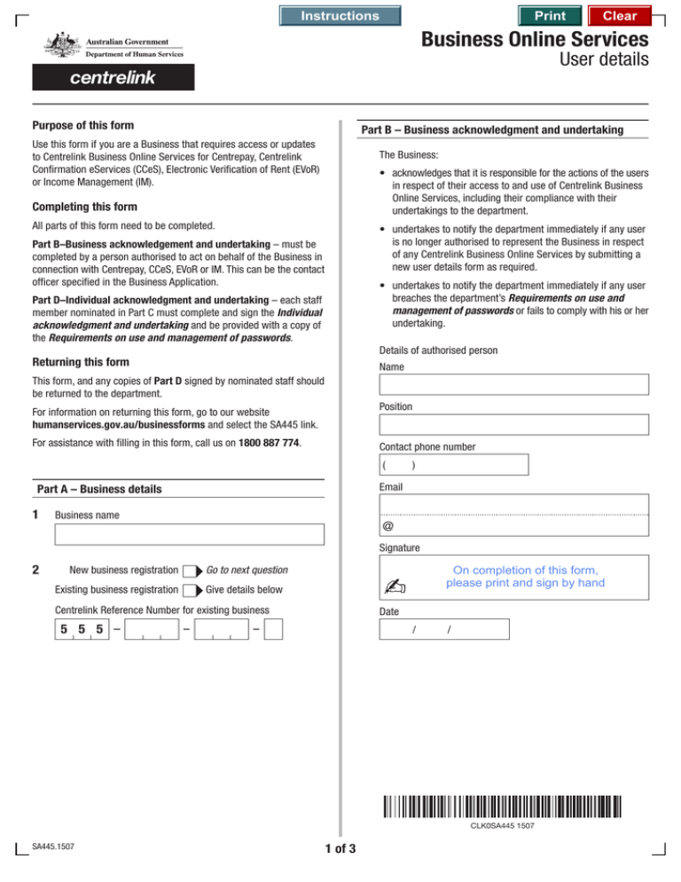 Business Online Services - Department of Human Services Business Online Services - Department of Human Services