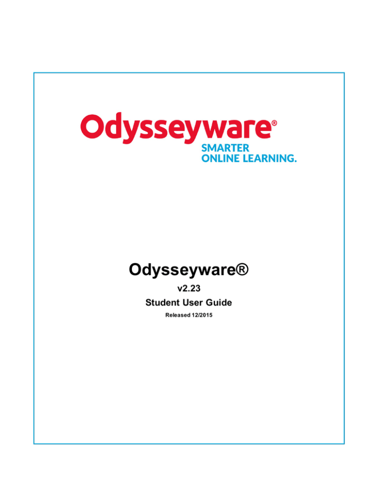 Odysseyware Student User Guide Odysseyware Student User Guide
