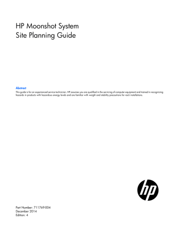 HP Moonshot System Site Planning Guide | Manualzz