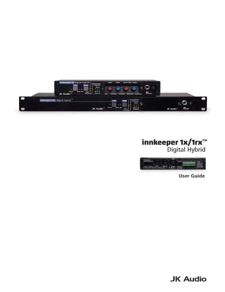 innkeeper 1x/1rx User Guide innkeeper 1x/1rx User Guide