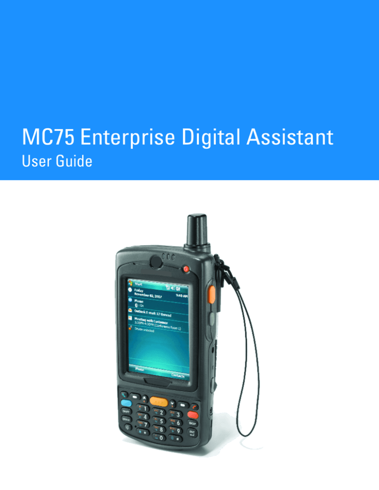 Zebra MC75 User guide Zebra MC75 User guide