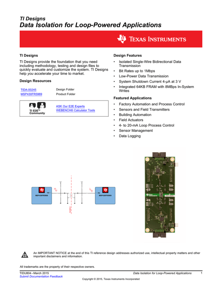 Data Isolation for Loop-Powered Applications Data Isolation for Loop-Powered Applications