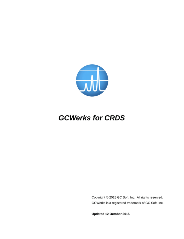 GCWerks-crds user`s guide GCWerks-crds user`s guide