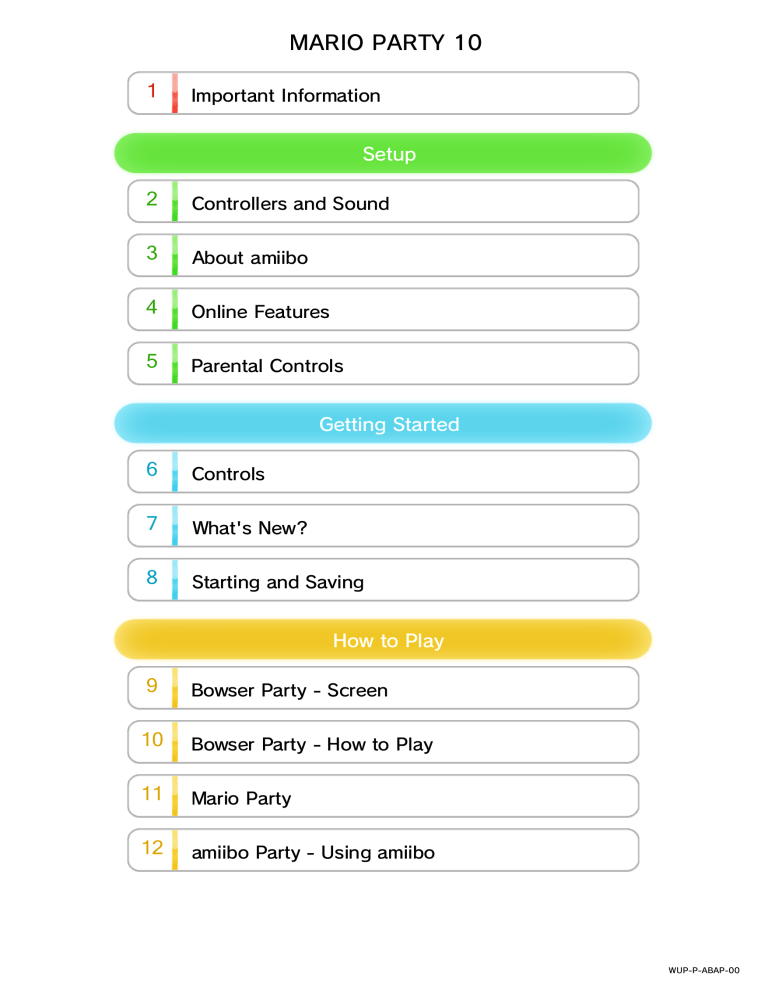 Mario Party 10 - Manual Mario Party 10 - Manual