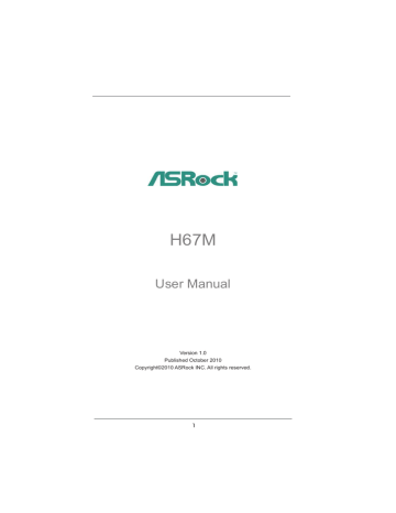 ASROCK H67M-GE User manual | Manualzz