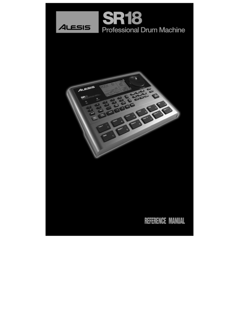 Alesis SR18, SR-18 Reference guide Alesis SR18, SR-18 Reference guide