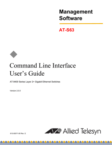 AT-S63 Command Line User s Guide | Manualzz