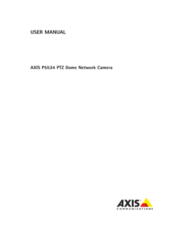 Axis Communications P5534 Security Camera User manual | Manualzz