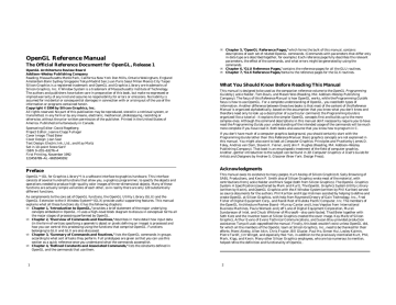 Programming - OpenGL Reference Manual Programming - OpenGL Reference Manual