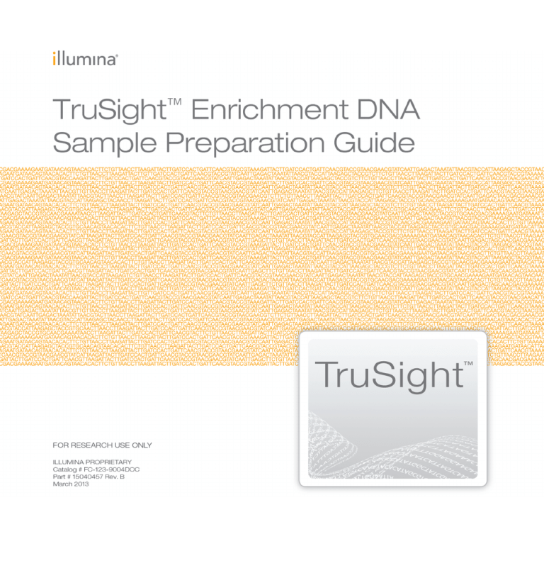 TruSight Enrichment Sample Prep Guide Translated into Spanish (15040457 B) TruSight Enrichment Sample Prep Guide Translated into Spanish (15040457 B)