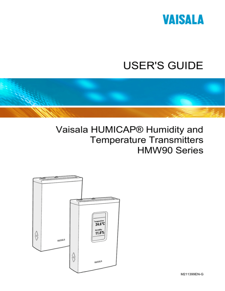 HMW90 Series User's Guide in English HMW90 Series User's Guide in English