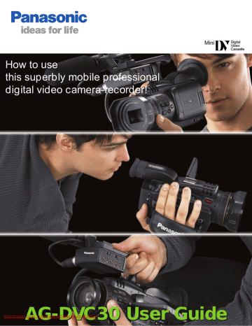 Panasonic AG-DVC30E MiniDV User Guide Manual Pdf Panasonic AG-DVC30E MiniDV User Guide Manual Pdf