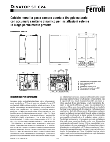 FERROLI caldaia DIVATOP ST C24 FERROLI caldaia DIVATOP ST C24