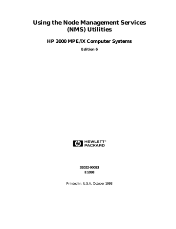 Using the Node Management Services (NMS) Utilities Using the Node Management Services (NMS) Utilities