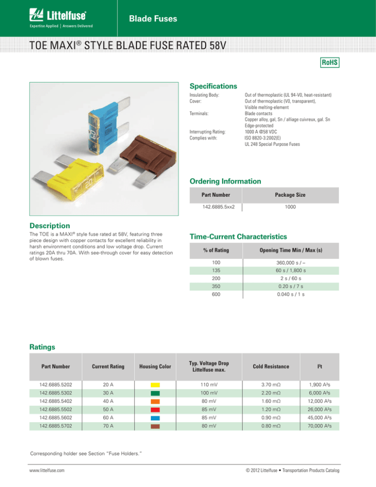 TOE 58V Series Datasheet TOE 58V Series Datasheet