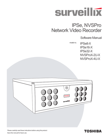 Toshiba NVSPROX2UX Security Camera User manual | Manualzz Toshiba NVSPROX2UX Security Camera User manual | Manualzz