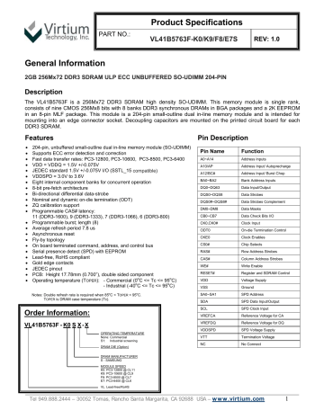 datasheet for VL41B5763F datasheet for VL41B5763F