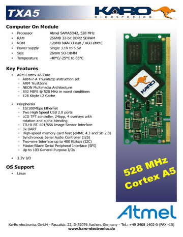 TXA5-Datasheet TXA5-Datasheet