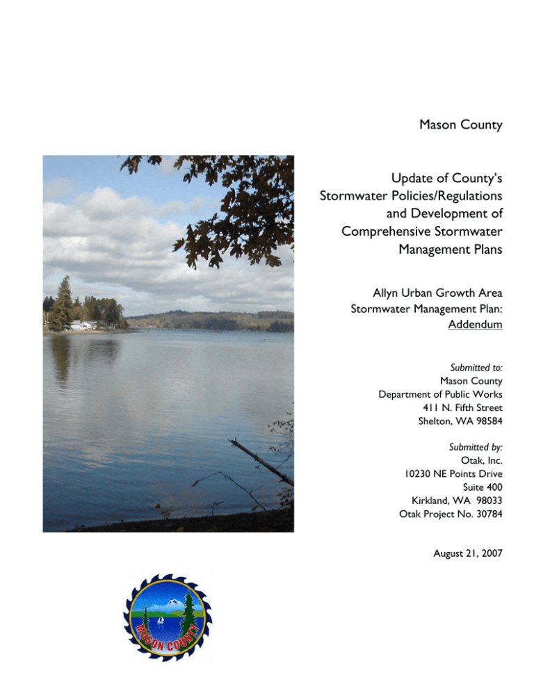 Allyn UGA Stormwater Management Plan Allyn UGA Stormwater Management Plan