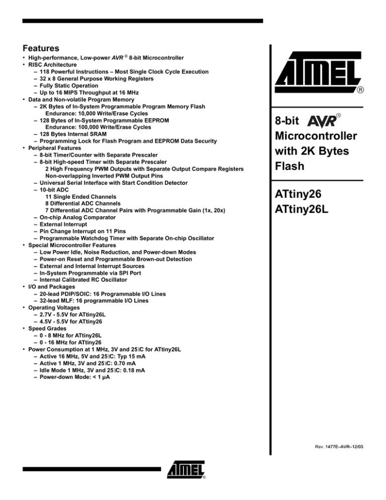 Atmel ATTINY26L-8SU (73-646-23) Atmel ATTINY26L-8SU (73-646-23)