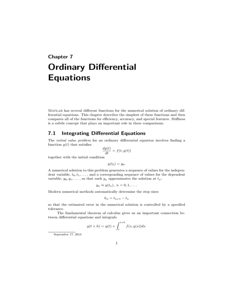 Ordinary Differential Equations (53 pages) Ordinary Differential Equations (53 pages)