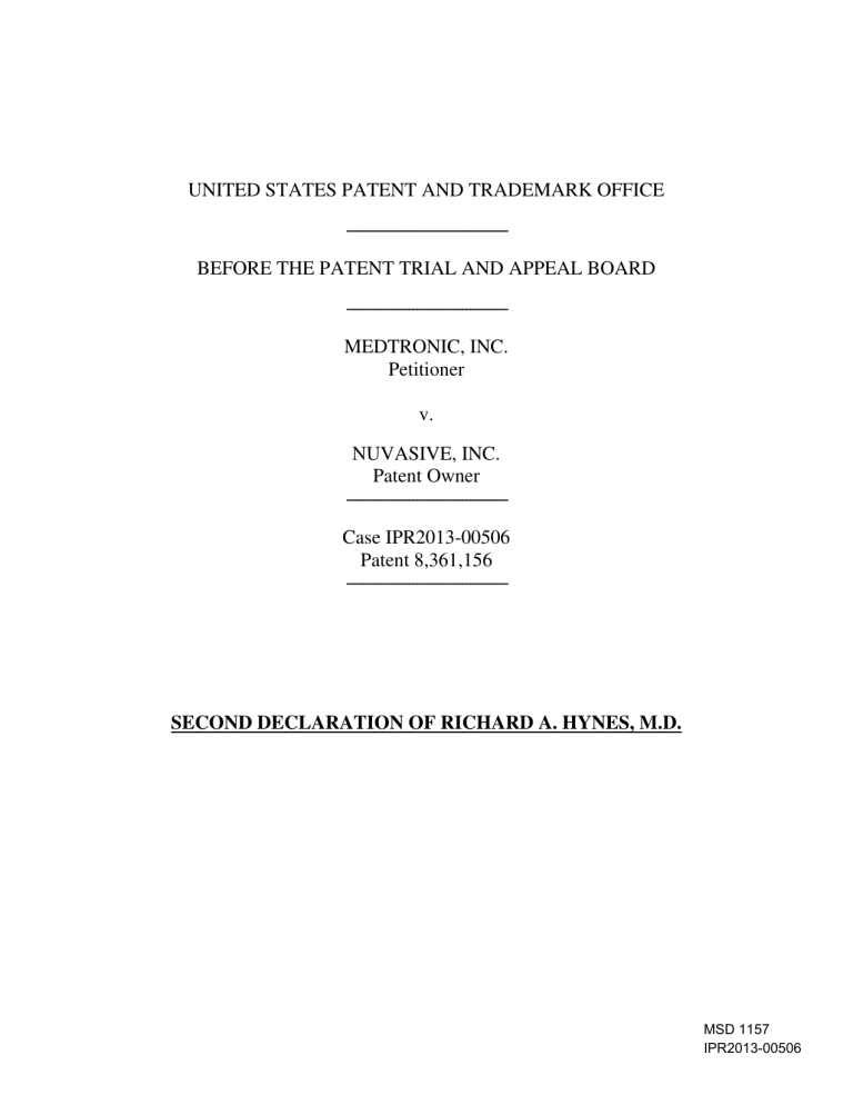 UNITED STATES PATENT AND TRADEMARK OFFICE --------------------------------------- UNITED STATES PATENT AND TRADEMARK OFFICE ---------------------------------------