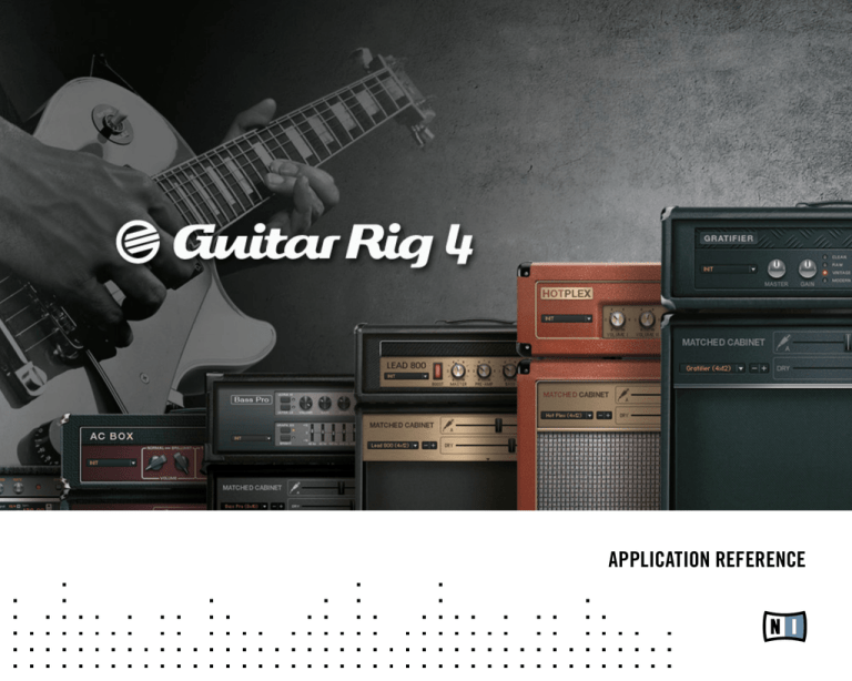 Guitar Rig 4 Application Reference English Guitar Rig 4 Application Reference English