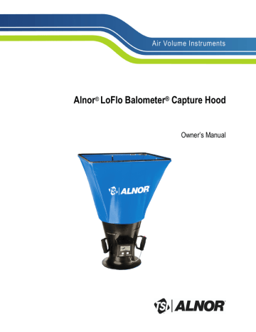 TSI Alnor 6200D LoFlo Balometer Capture Hood Manual Manualzz