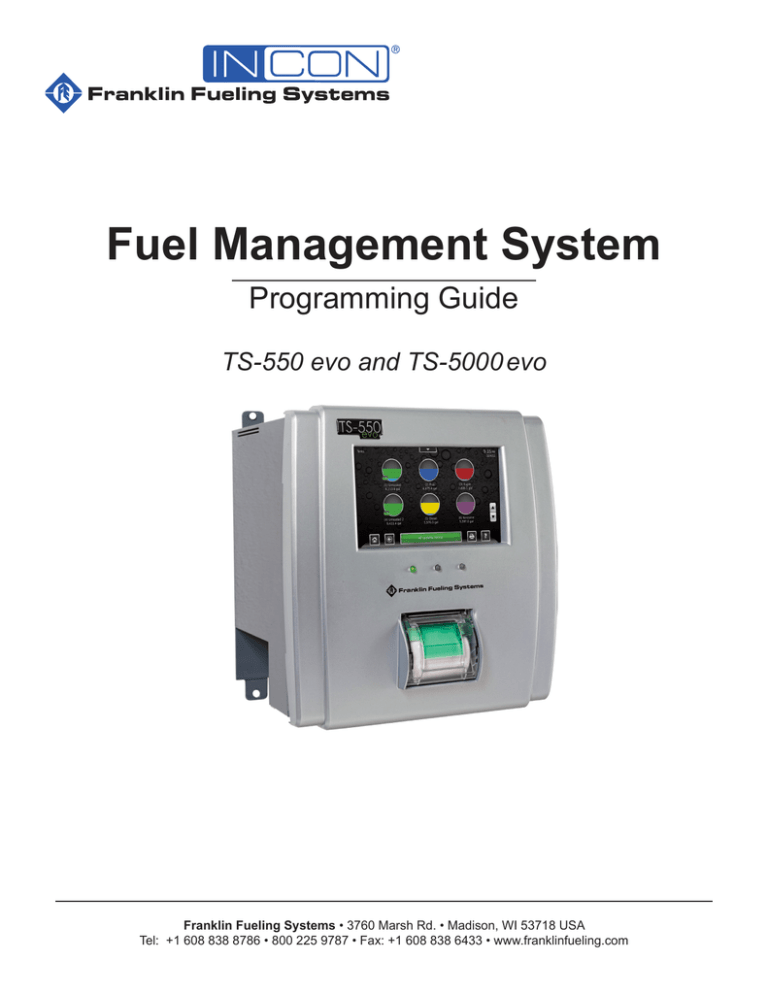 TS-550 evo & TS-5000 evo Programming TS-550 evo & TS-5000 evo Programming