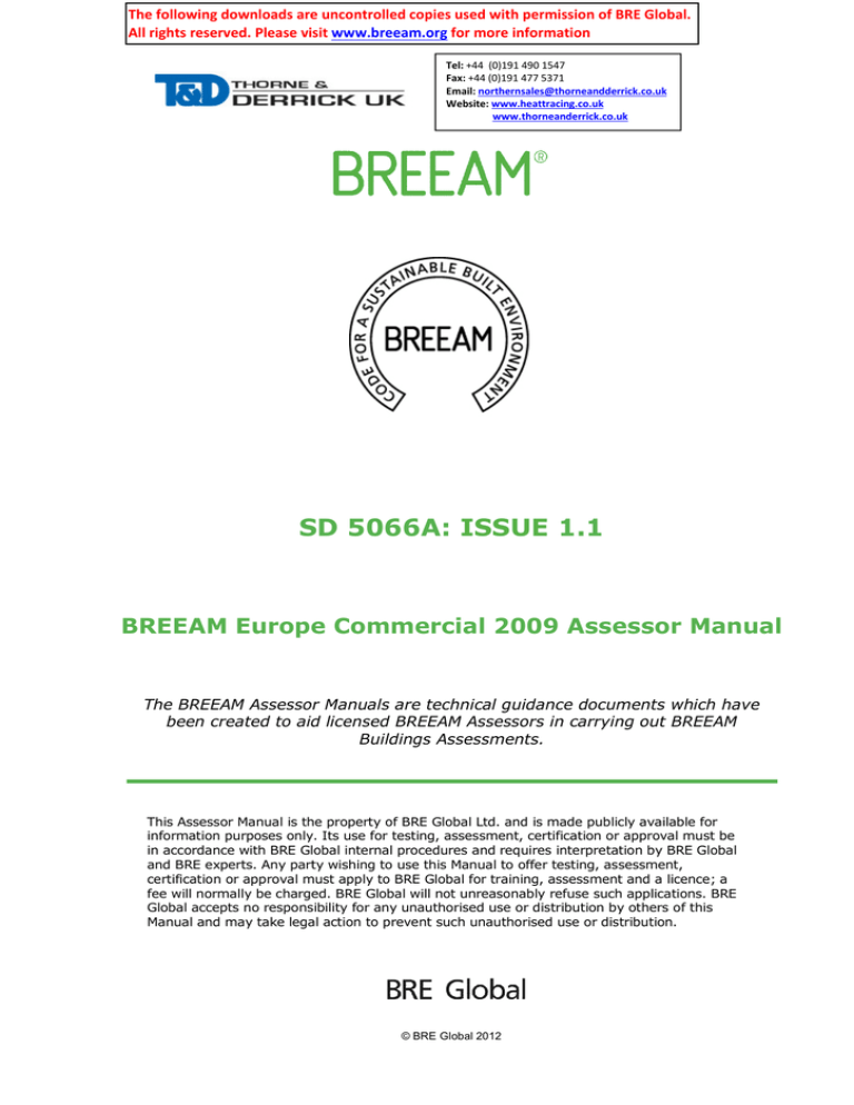 BREEAM WAT 03 Major Water Leak Detection System - BREEAM WAT3 W03 BREEAM WAT 03 Major Water Leak Detection System - BREEAM WAT3 W03