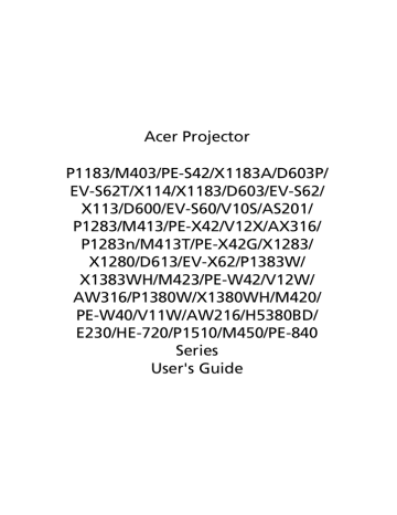 Acer H5380BD User manual | Manualzz Acer H5380BD User manual | Manualzz