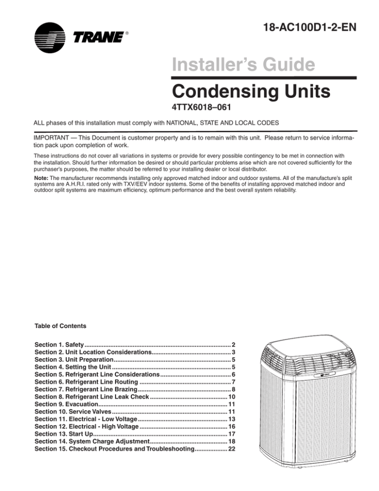 Trane S9v2 Furnace Manual