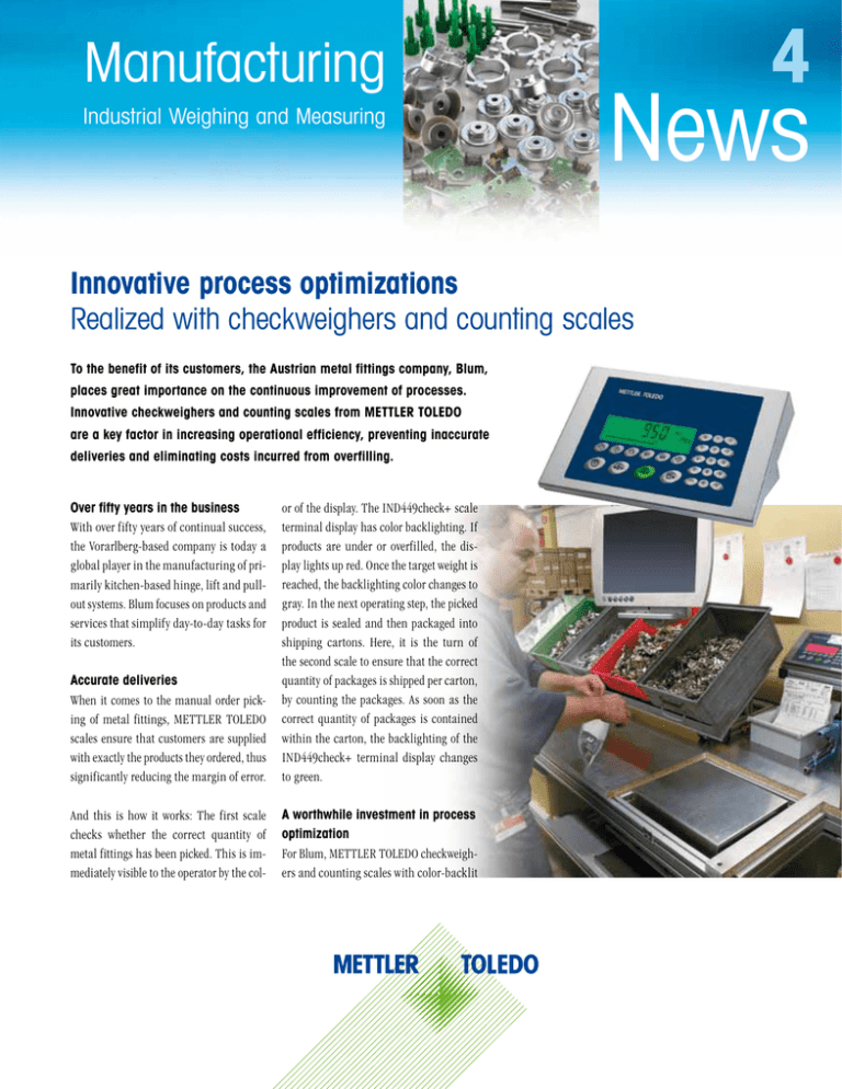 Manufacturing Newsletter 4 (US Version) Manufacturing Newsletter 4 (US Version)