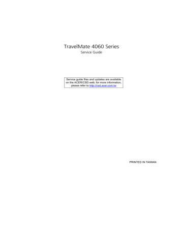 Acer | User manual | travelmate 4060 | Manualzz Acer | User manual | travelmate 4060 | Manualzz