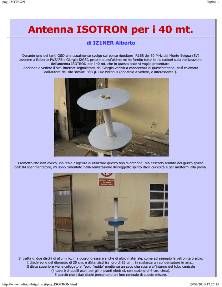 antenna isotron 40m antenna isotron 40m