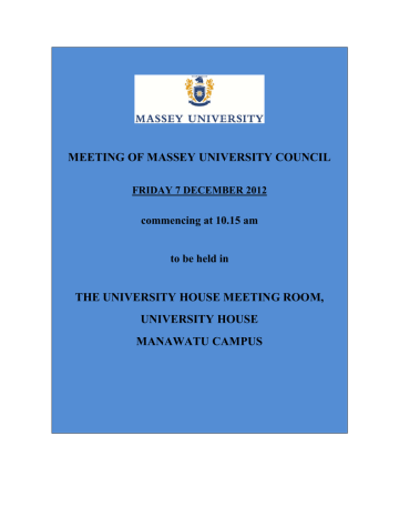 Council meeting papers - 7 December 2012 Council meeting papers - 7 December 2012