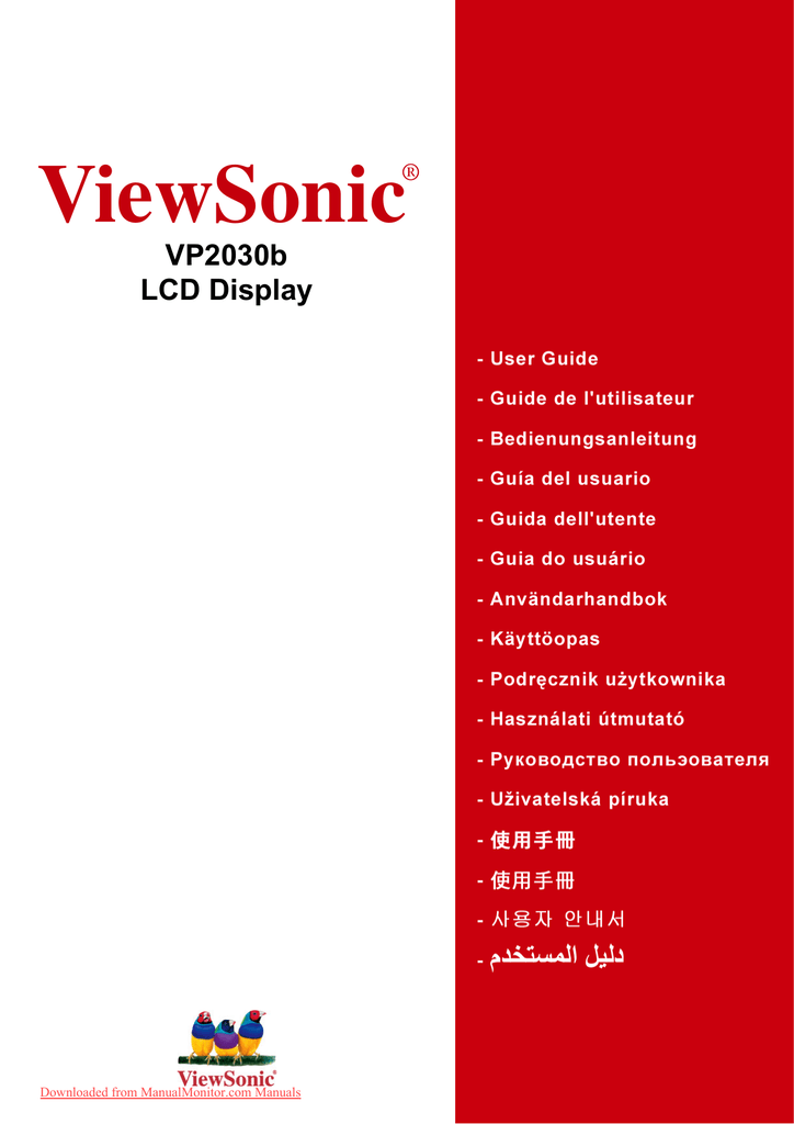 Viewsonic VP2030 User Guide Manual Pdf Manualzz