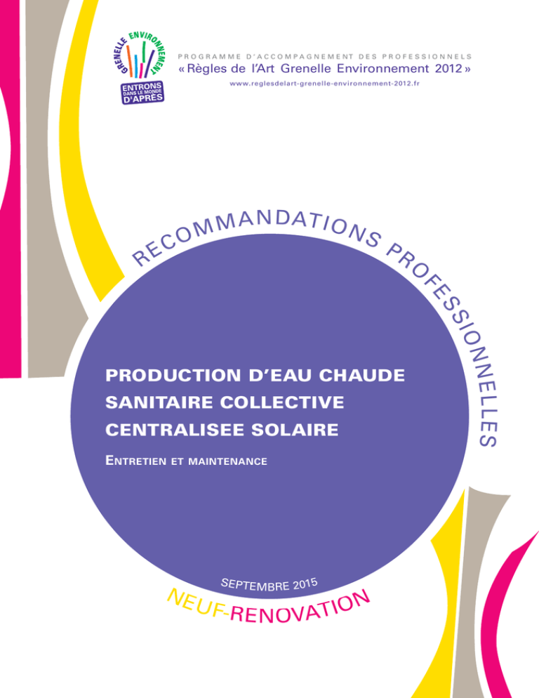 recommandation pro rage production ecs collective centralisee solaire 03entretien 2015 09 recommandation pro rage production ecs collective centralisee solaire 03entretien 2015 09