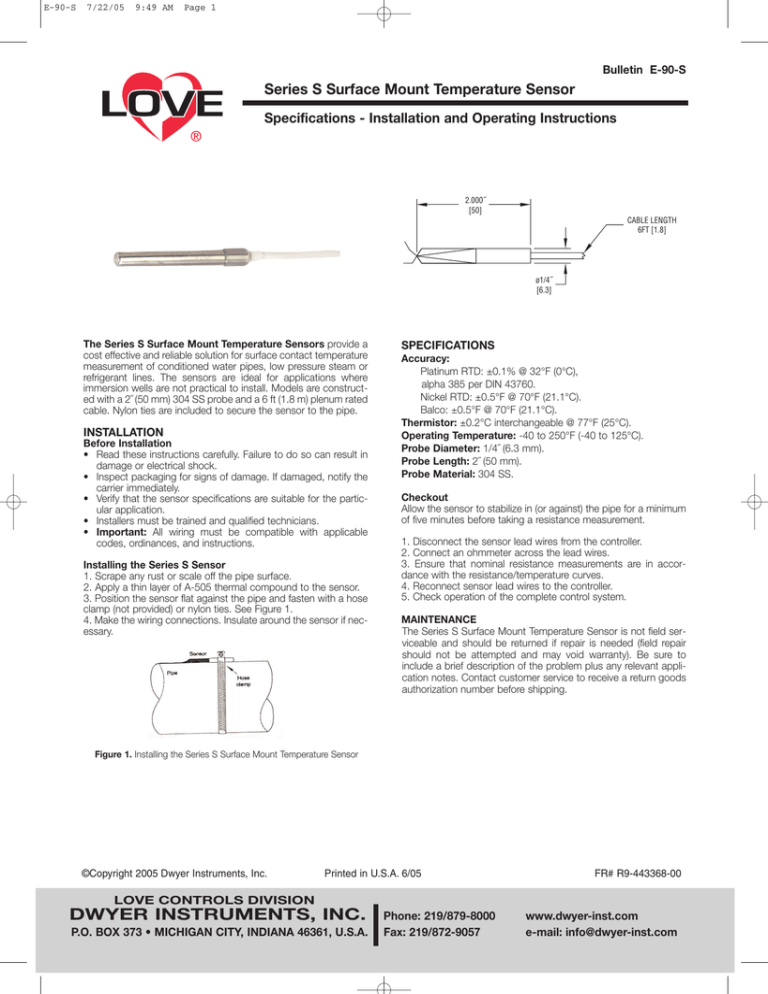 Dwyer Series S User manual Dwyer Series S User manual