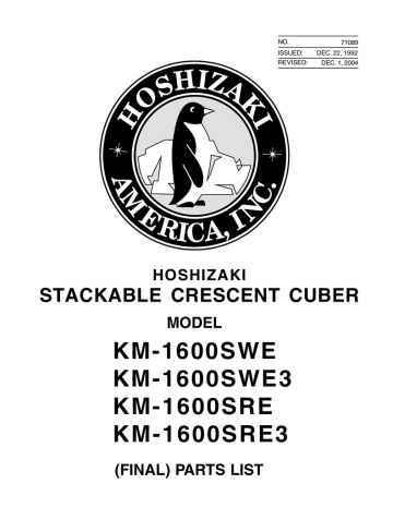 KM 1600S E3 Parts Manual KM 1600S E3 Parts Manual