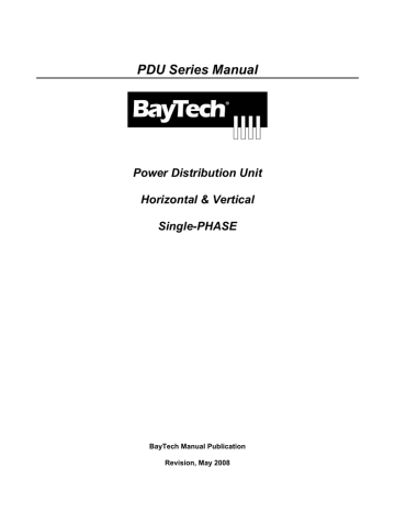 PDU Single Phase Manual PDU Single Phase Manual