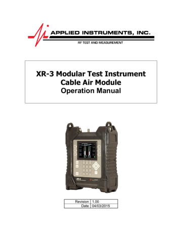 Cable Off-Air Module Operation Manual Cable Off-Air Module Operation Manual