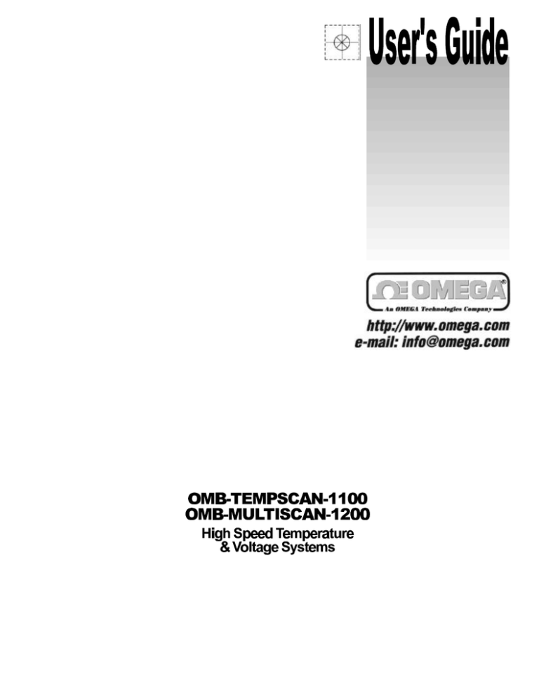 Omega OMB-TEMPSCAN Owner's manual Omega OMB-TEMPSCAN Owner's manual
