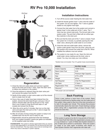 RV Pro 10,000 Installation Instructions | Manualzz RV Pro 10,000 Installation Instructions | Manualzz