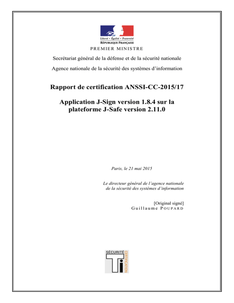 Secrétariat général de la défense et de la sécurité nationale Secrétariat général de la défense et de la sécurité nationale