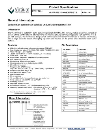 datasheet for VL47B5663D datasheet for VL47B5663D