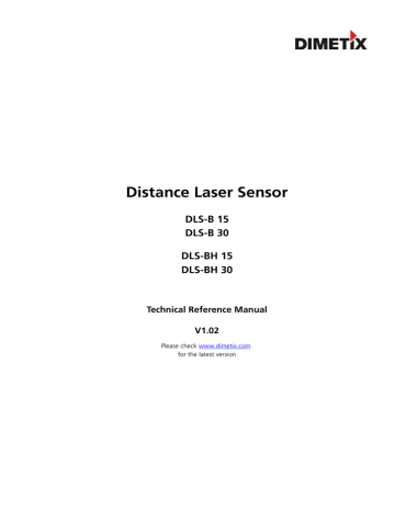 Dimetix Lazer Sensör Kullanım Kılavuzu EN | Manualzz