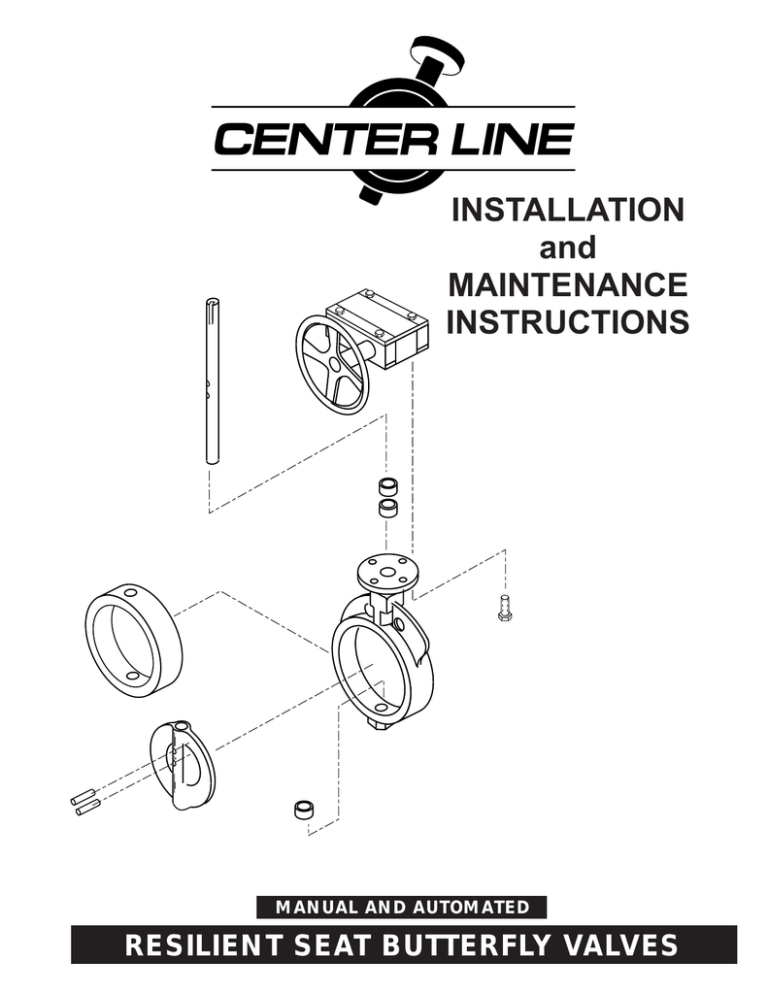 Center Line Installation and Maintenance Instructions (Publication # CV Center Line Installation and Maintenance Instructions (Publication # CV