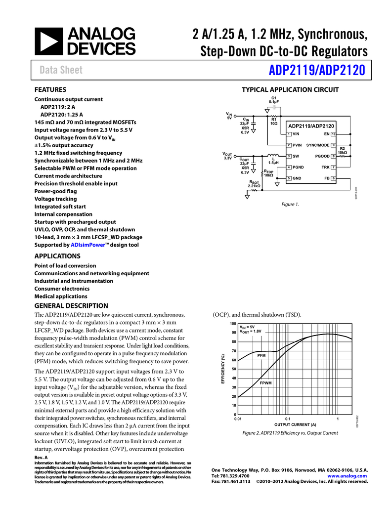 Datasheet For ADP2119ACPZ Manualzz